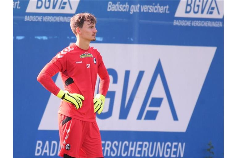 Torhüter Constantin Frommann im Training beim SC Freiburg. Foto: Achim Keller/dpa/Archiv