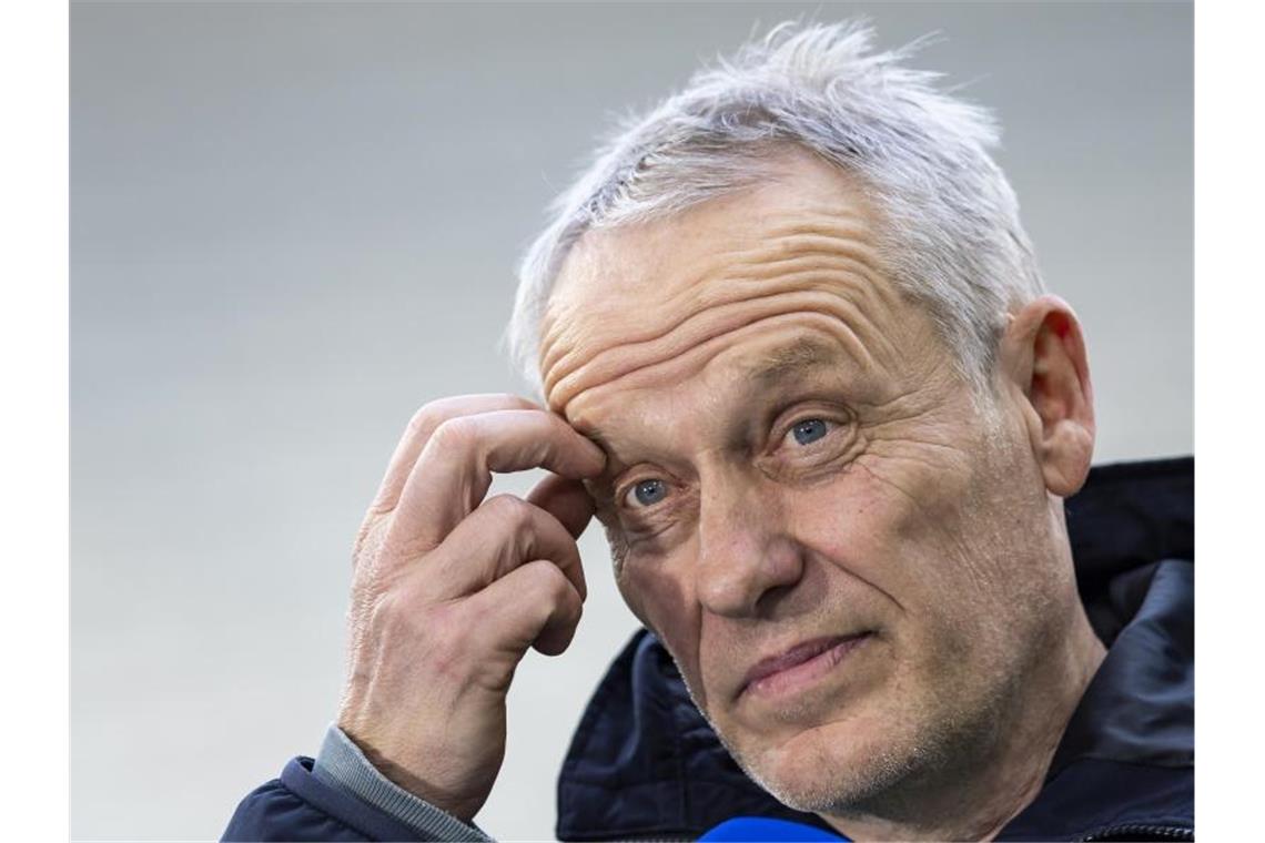 Trainer Christian Streich. Foto: Tom Weller/dpa/Archivbild