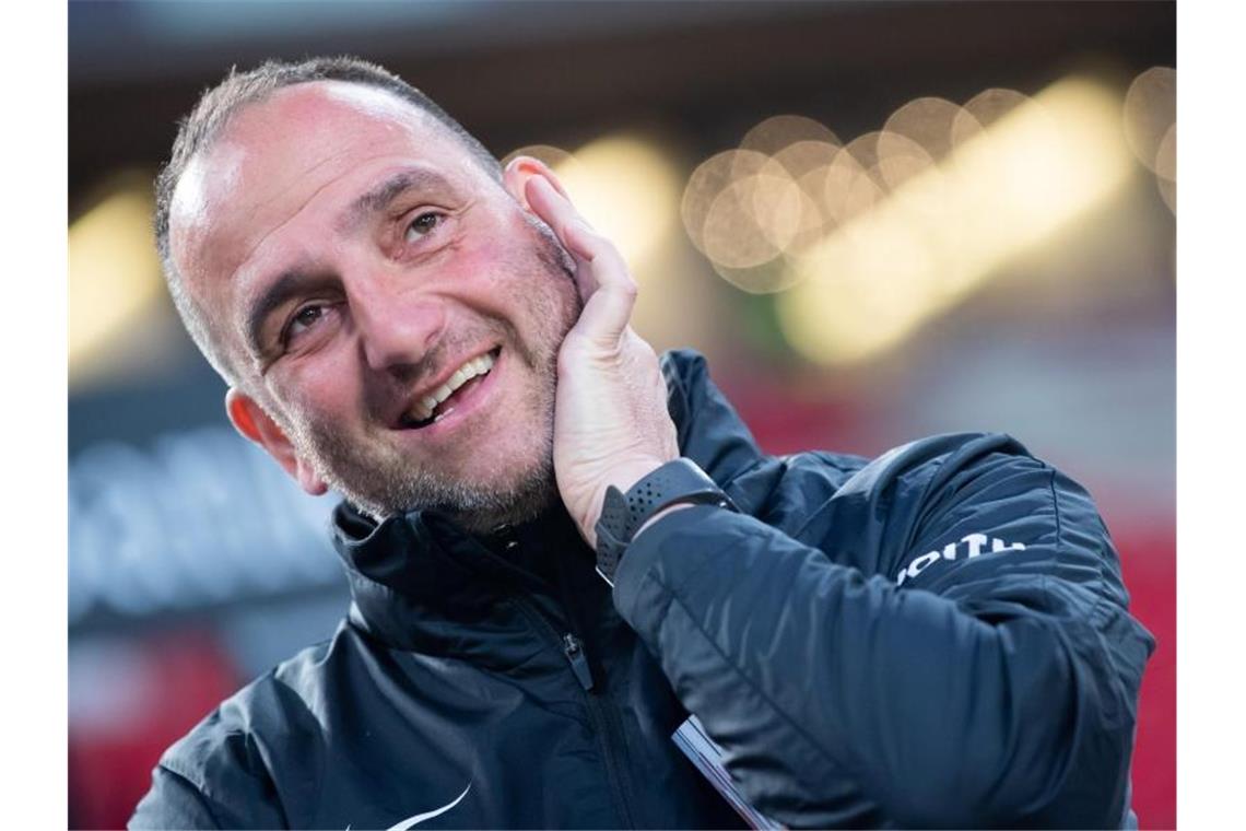 Heidenheim heiß auf Relegation: „Lebenschance“ nutzen Trainer Frank Schmidt vom 1. FC Heidenheim. Foto: Tom Weller/dpa/Archivbild