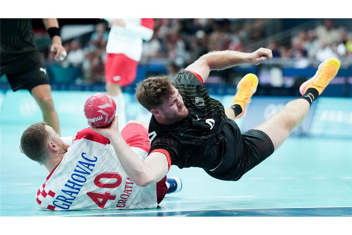 Über Kreisläufer Johannes Golla kamen Deutschlands Handballer zu einigen Toren.