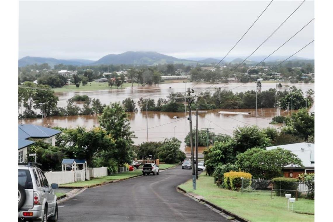 Überschwemmungen im australischen Gympie, Queensland. Foto: Renee Priem/AAP/dpa