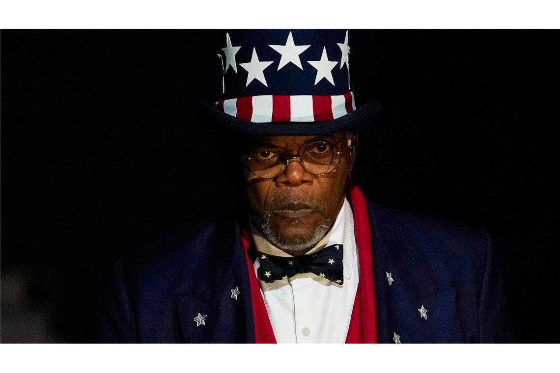 Uncle Sam alias Samuel L. Jackson beim Super Bowl