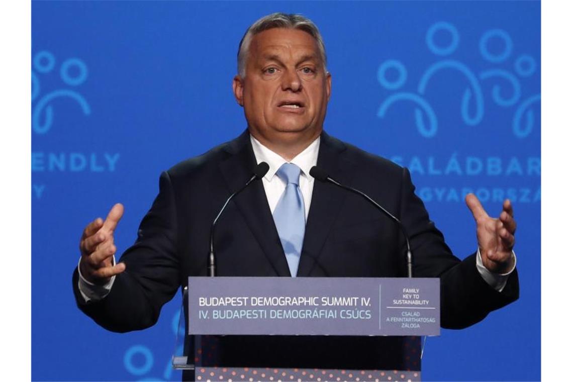 Ungarn unterstützt als einziges Land polnisches EU-Urteil Ungarn unter Premier Viktor Orban steht wegen der Aushöhlung von Demokratie und Rechtsstaatlichkeit selbst stark in der Kritik. Foto: Laszlo Balogh/AP/dpa