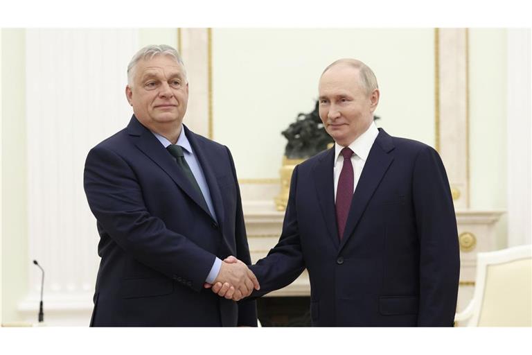 Ungarns Ministerpräsident Viktor Orban bei seinem Besuch bei Kremlchef Wladimir Putin