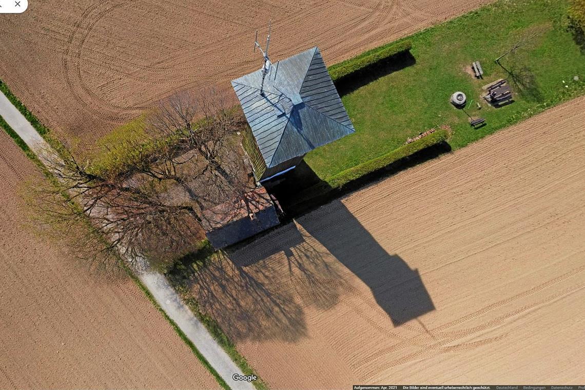 Ungewöhnliche Perspektive: der Spiegelberger Juxkopfturm von oben.