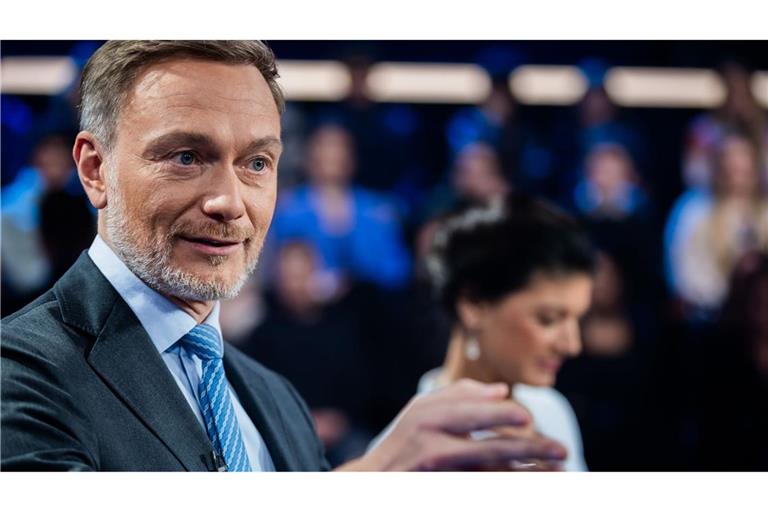 Unter anderem Christian Lindner war am Donnerstagabend in der ZDF-Sendung „Schlagabtausch“.