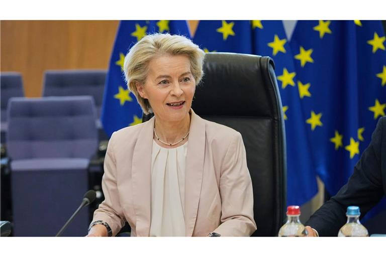 Ursula von der Leyen bei einem Treffen mit Industrievertretern.