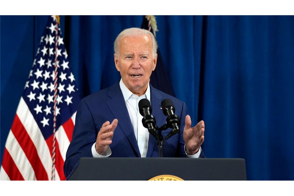 US-Präsident Joe Biden äußert sich auf einer Wahlkampfveranstaltung zu dem Attentatsversuch auf Donald Trump.