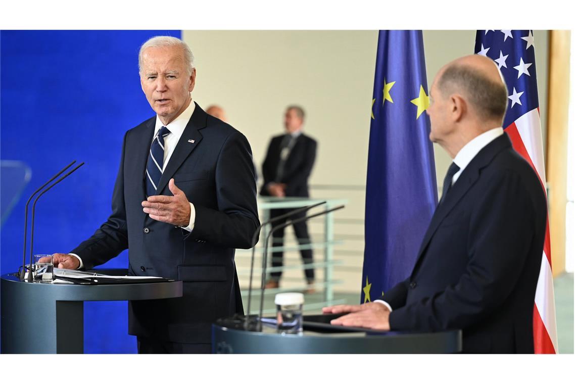 US-Präsident Joe Biden lobt Bundeskanzler Olaf Scholz.