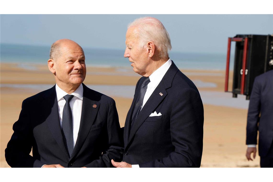 US-Präsident Joe Biden möchte nun mit Bundeskanzler Olaf Scholz telefonieren, nachdem er seine Deutschlandreise verschieben musste. (Archivbild)