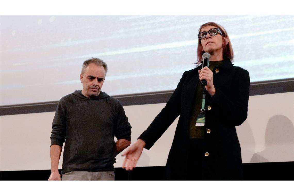 US-Regisseur Joel Souza und Kamerafrau Bianca Cline bei der Premiere.