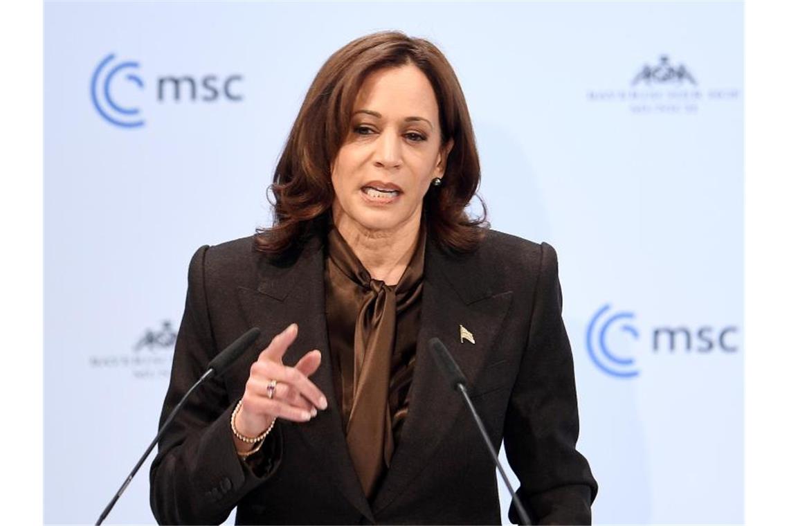 Sicherheitskonferenz: Sorge vor Krieg in Europa US-Vizepräsidentin Kamala Harris ist zur Sicherheitskonferenz gereist. Foto: Tobias Hase/dpa