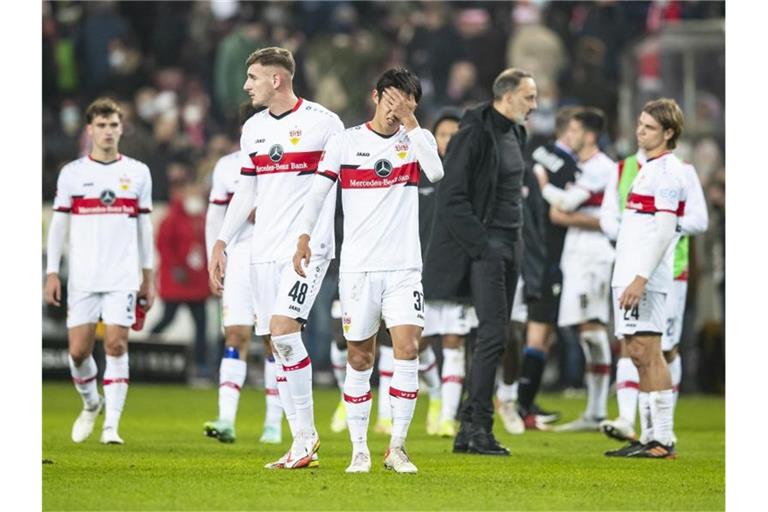 VfB Stuttgart auf dem Spielfeld. Foto: Tom Weller/dpa