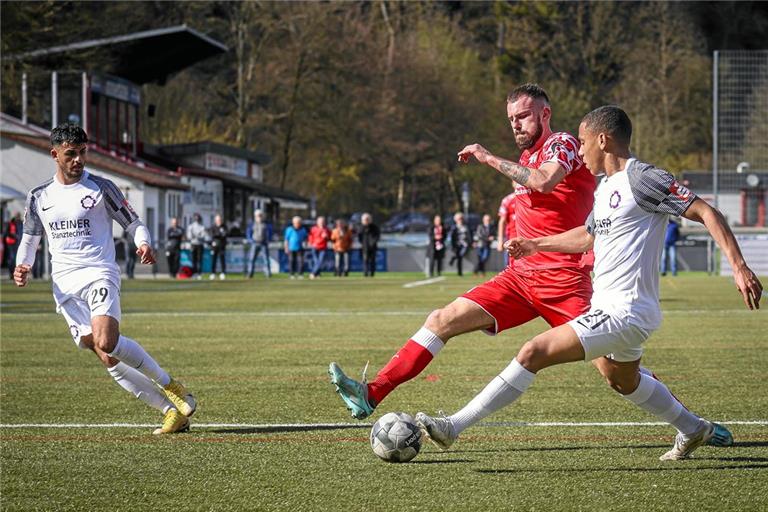 Vier Spiele, zwei Tore: Winterzugang Gentian Lekaj hat im roten TSG-Trikot bereits erste Duftmarken gesetzt. Foto: Alexander Becher