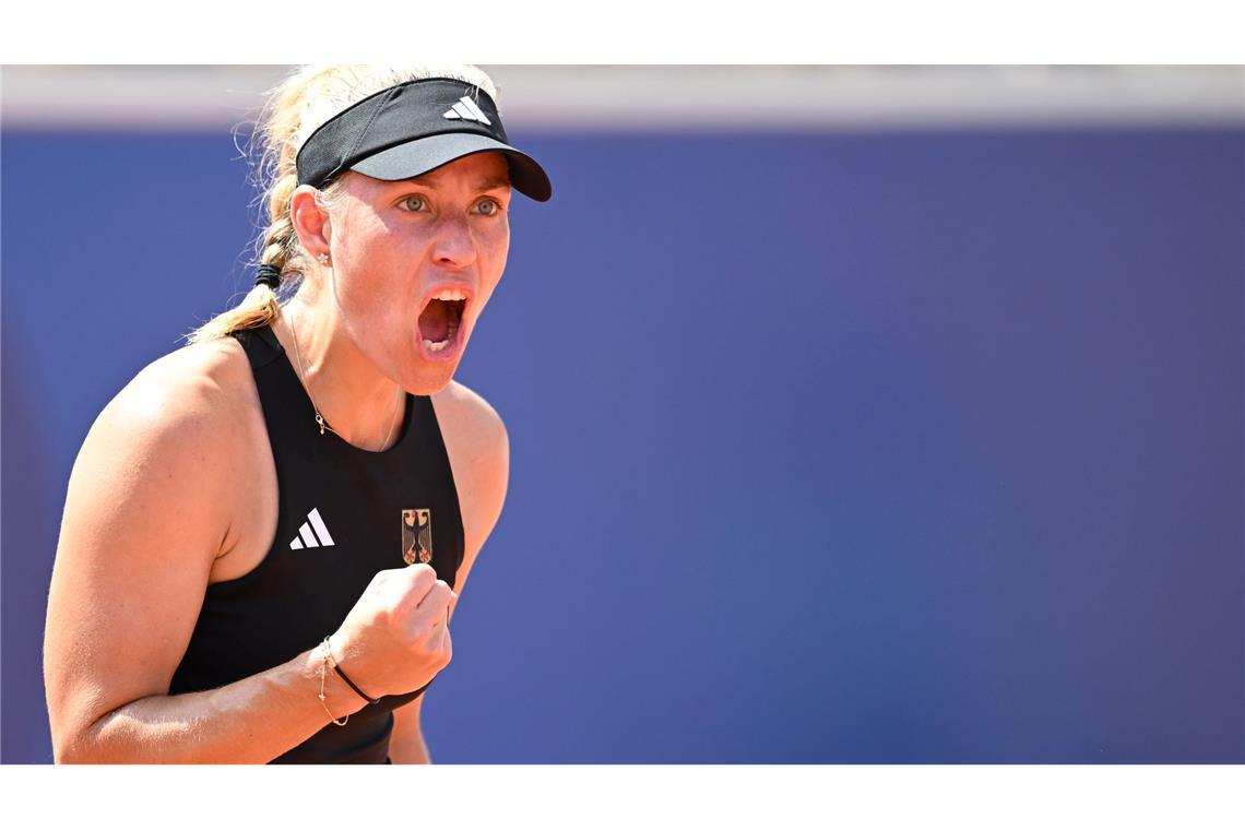 Volle Power: Tennisspielerin Angelique Kerber erstaunt mit Medaillenchance in Paris.