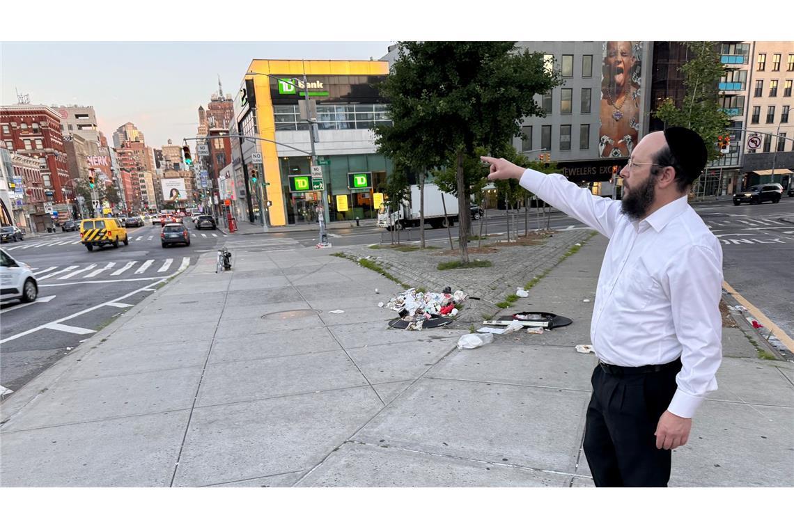 Von der 145th Street geht der Eruv bis ganz an die Südspitze Manhattans und umfasst auf diesem Stück fast das komplette Inselgebiet.