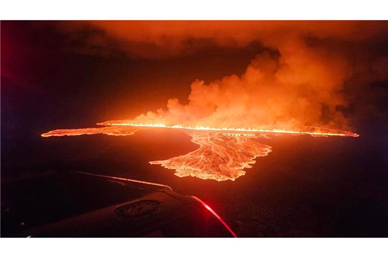 Vulkanausbruch auf der Halbinsel Reykjanes in Island.