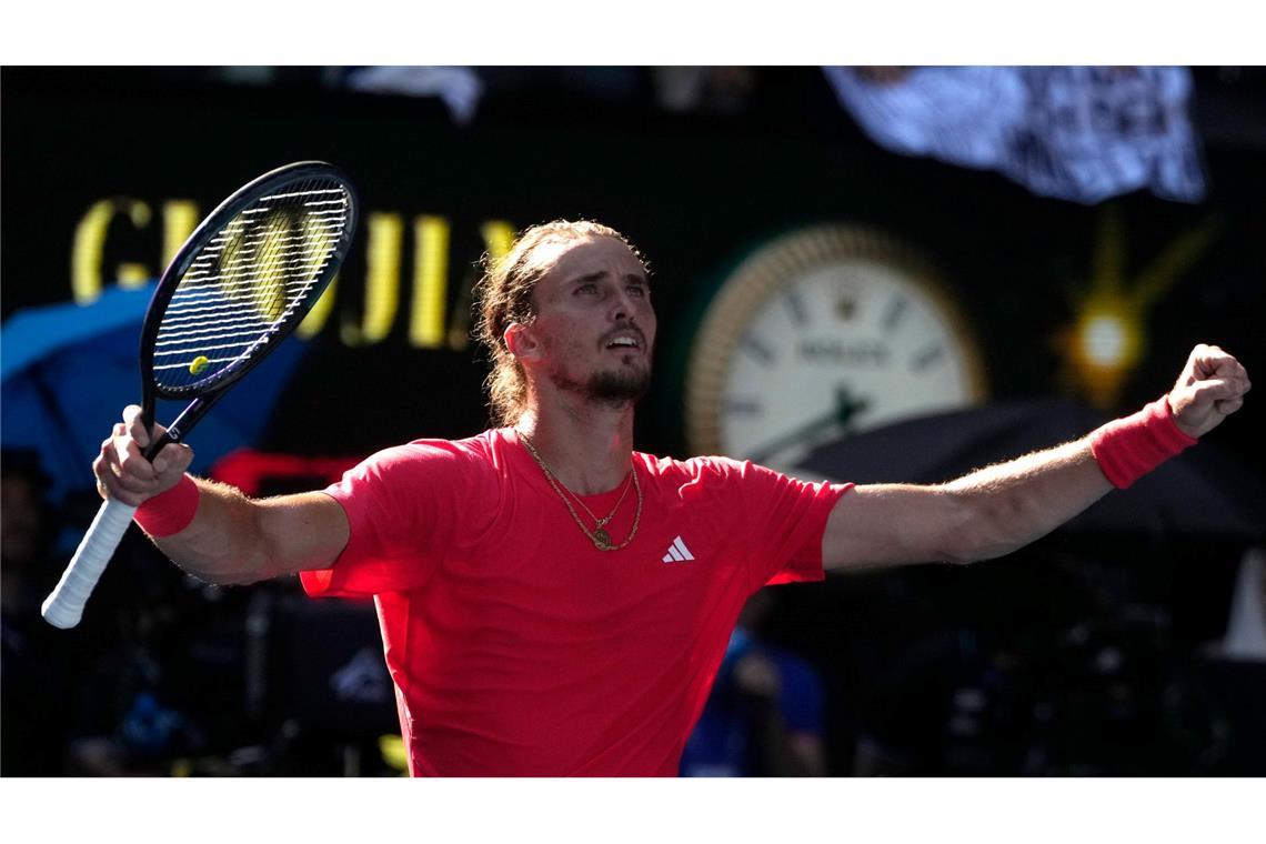 War nach dem Viertelfinalsieg bei den Australian Open erleichtert: Alexander Zverev