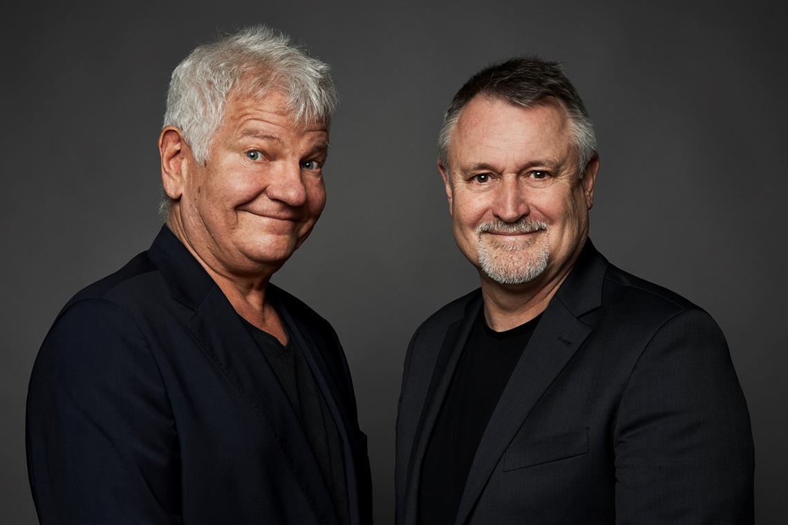 Werner Koczwara und Ernst Mantel, auch bekannt als Vereinigtes Lachwerk Süd, haben musikalisches Kabarett im Gepäck. Foto: Ingrid Hertfelder