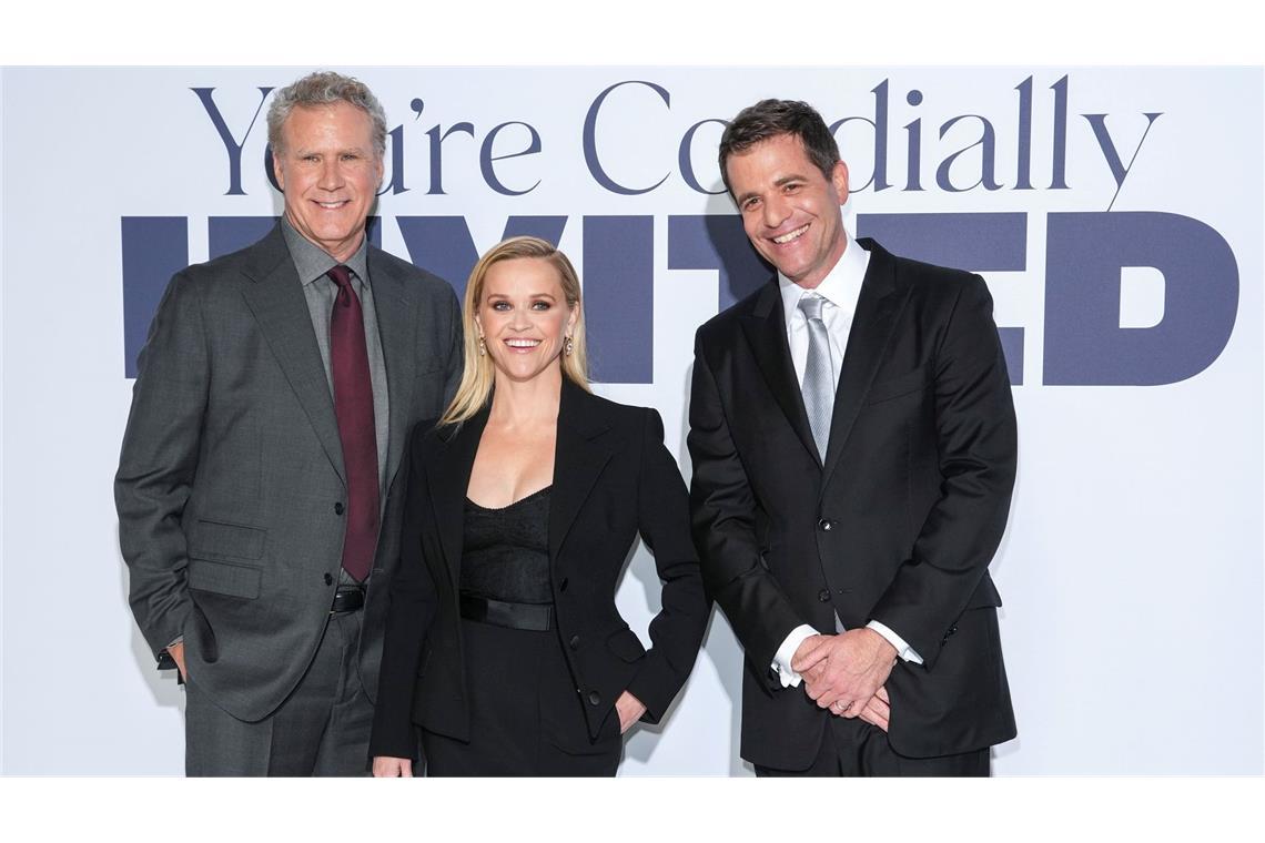 Will Ferrell, Reese Witherspoon und Nicholas Stoller, Regisseur von "Ihr seid herzlich eingeladen"