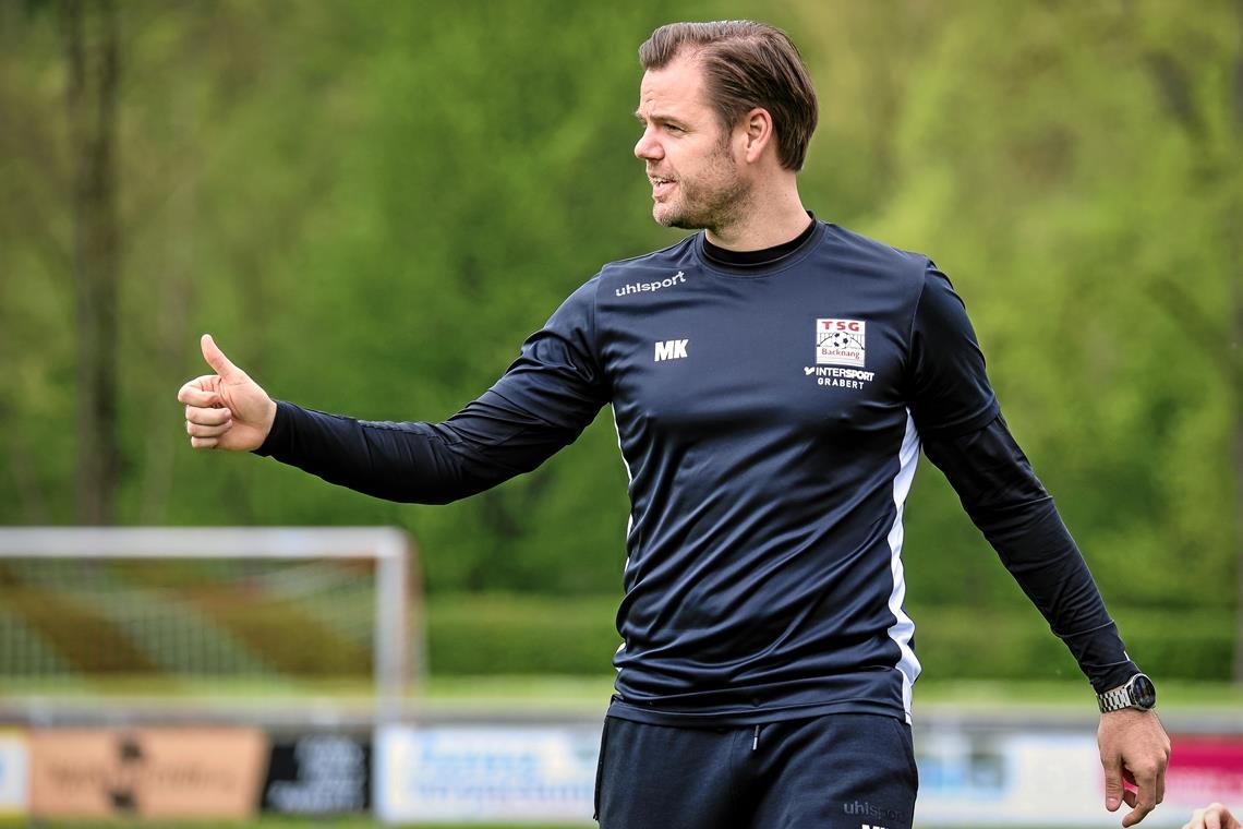 „Wir sind stabiler geworden“: TSG-Trainer Mario Klotz traut seinem Team die nötigen Punkte in den letzten drei Spielen zu. Foto: Alexander Becher