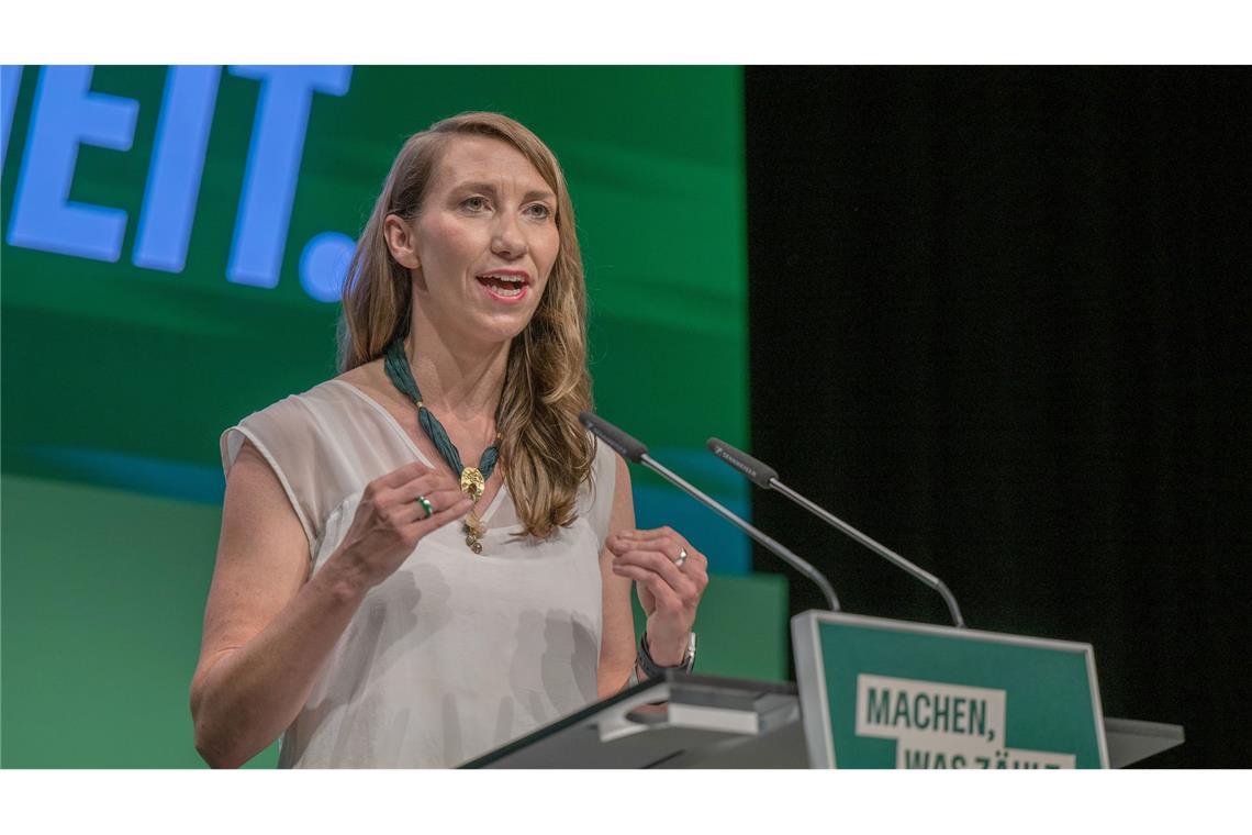 "Wir sind über 130.000 Grüne, so viele wie noch nie", sagt Emily Büning, die Politische Geschäftsführerin der Partei. (Archivbild)