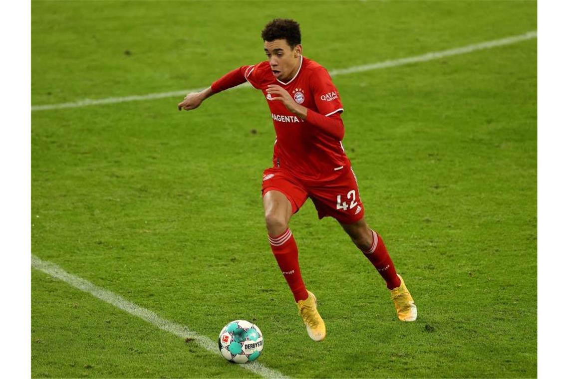Löw wirbt um Talent Musiala - kein Kommentar zu Müller Wird von Bundestrainer Löw als „außergewöhnlich großes Talent“ gelobt: Jamal Musiala vom FC Bayern München. Foto: Alexander Hassenstein/Getty Images Europe/Pool/dpa