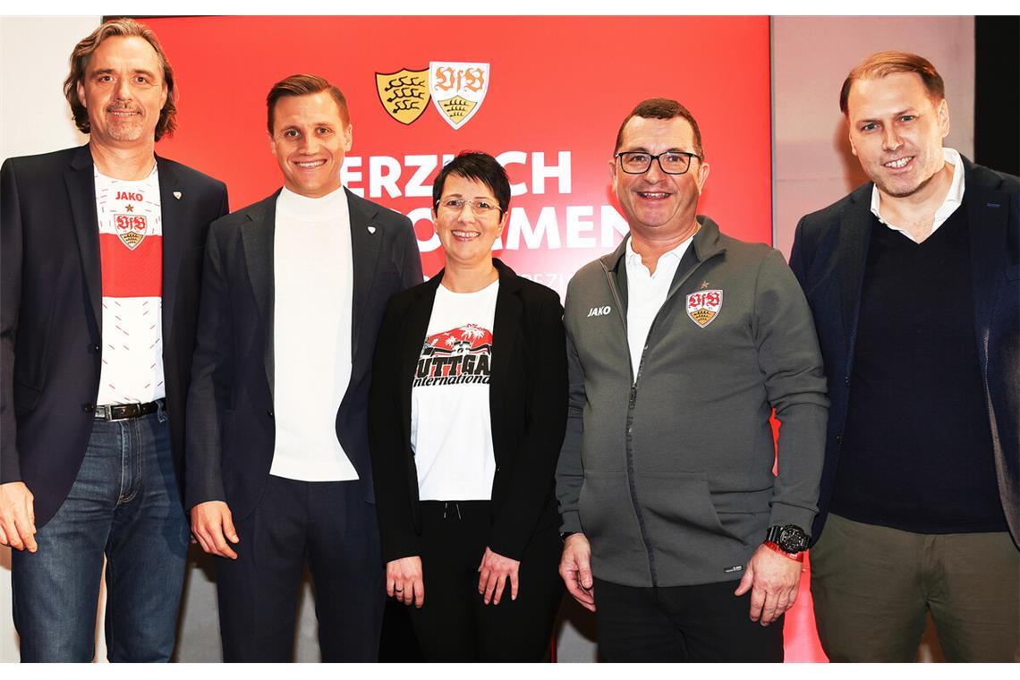 Wollen ins VfB-Präsidium: Michael Reichl, Andreas Grupp, Bernadette Martini, Bertram Sugg und Stefan Jung (v.l.)