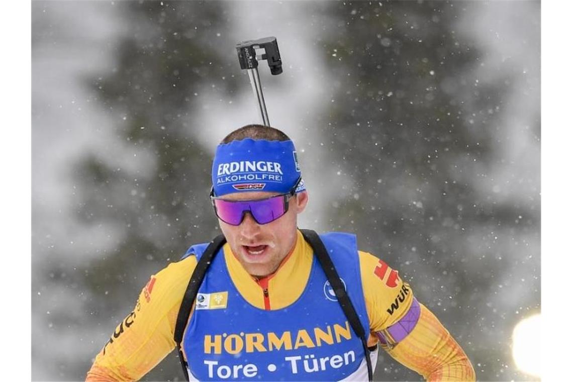 Preuß mit Chance auf Gesamtweltcup-Podest - Lesser Fünfter Wurde Fünfter in der Verfolgung: Erik Lesser. Foto: Anders Wiklund/TT/AP/dpa