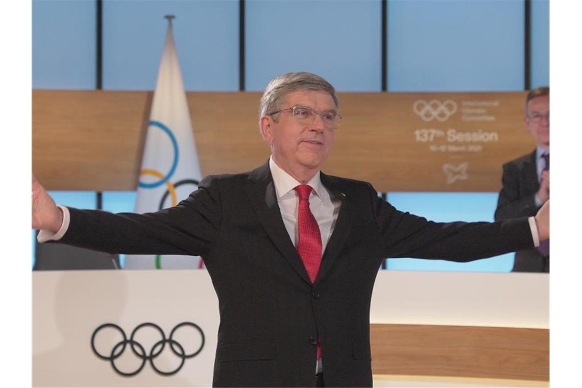 IOC-Session stärkt Glaube an Tokio- und Peking-Spiele Wurde für weitere vier Jahre zum IOC-Präsident gewählt: Thomas Bach. Foto: -/IOC/dpa