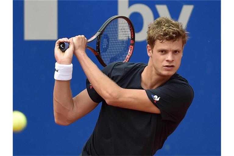 Yannick Hanfmann bei einem Match. Foto: Angelika Warmuth/dpa/Archivbild