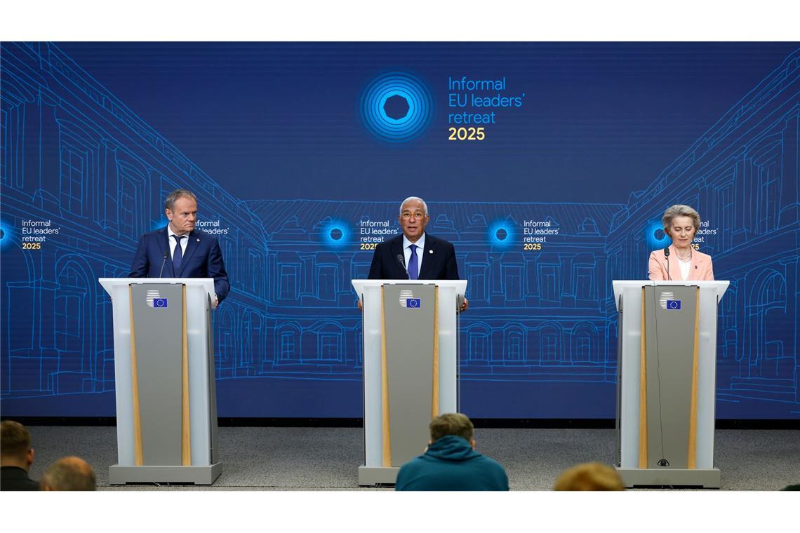 Zum Abschluss des Gipfels gab es eine gemeinsame Dreier-Pressekonferenz.